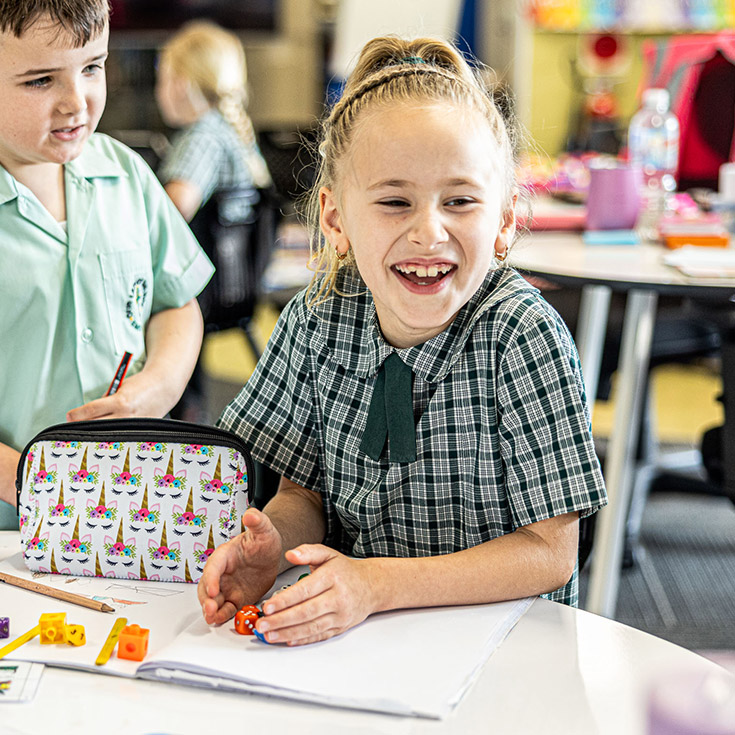 Girl learning at Our Lady of the Way Catholic Primary Emu Plains