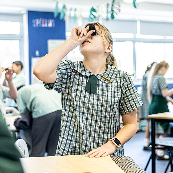 Science lesson at Our Lady of the Way Catholic Primary Emu Plains